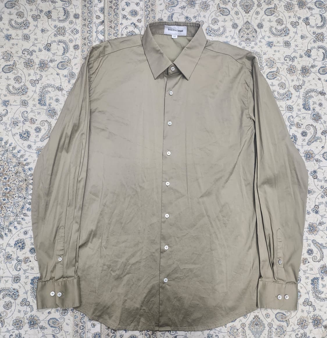 솔리드옴므 카키 셔츠 52사이즈 (105) 상품이미지1
