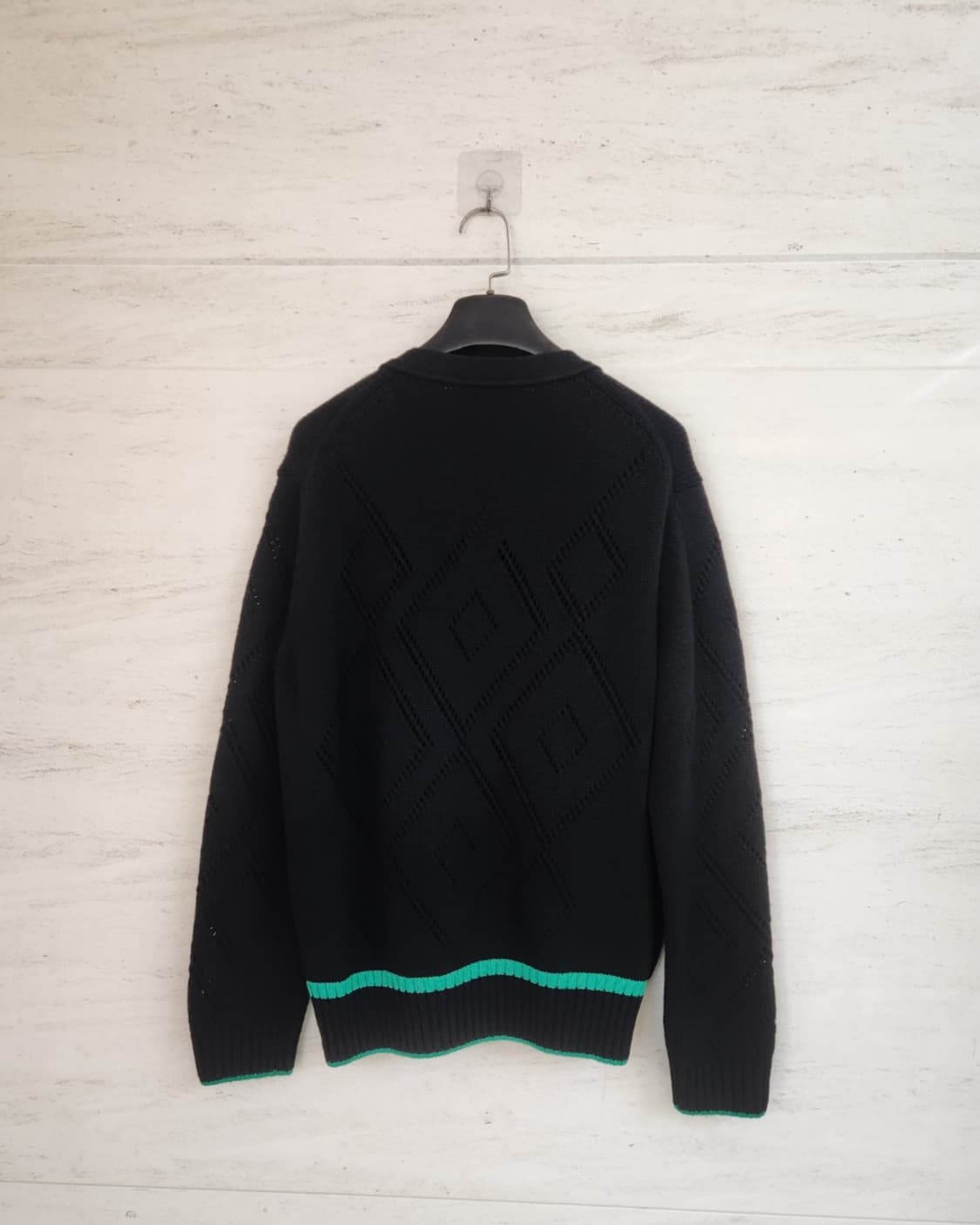 헤지스 라인배색 캐시미어혼방 울니트 가디건 66사이즈 상품이미지7