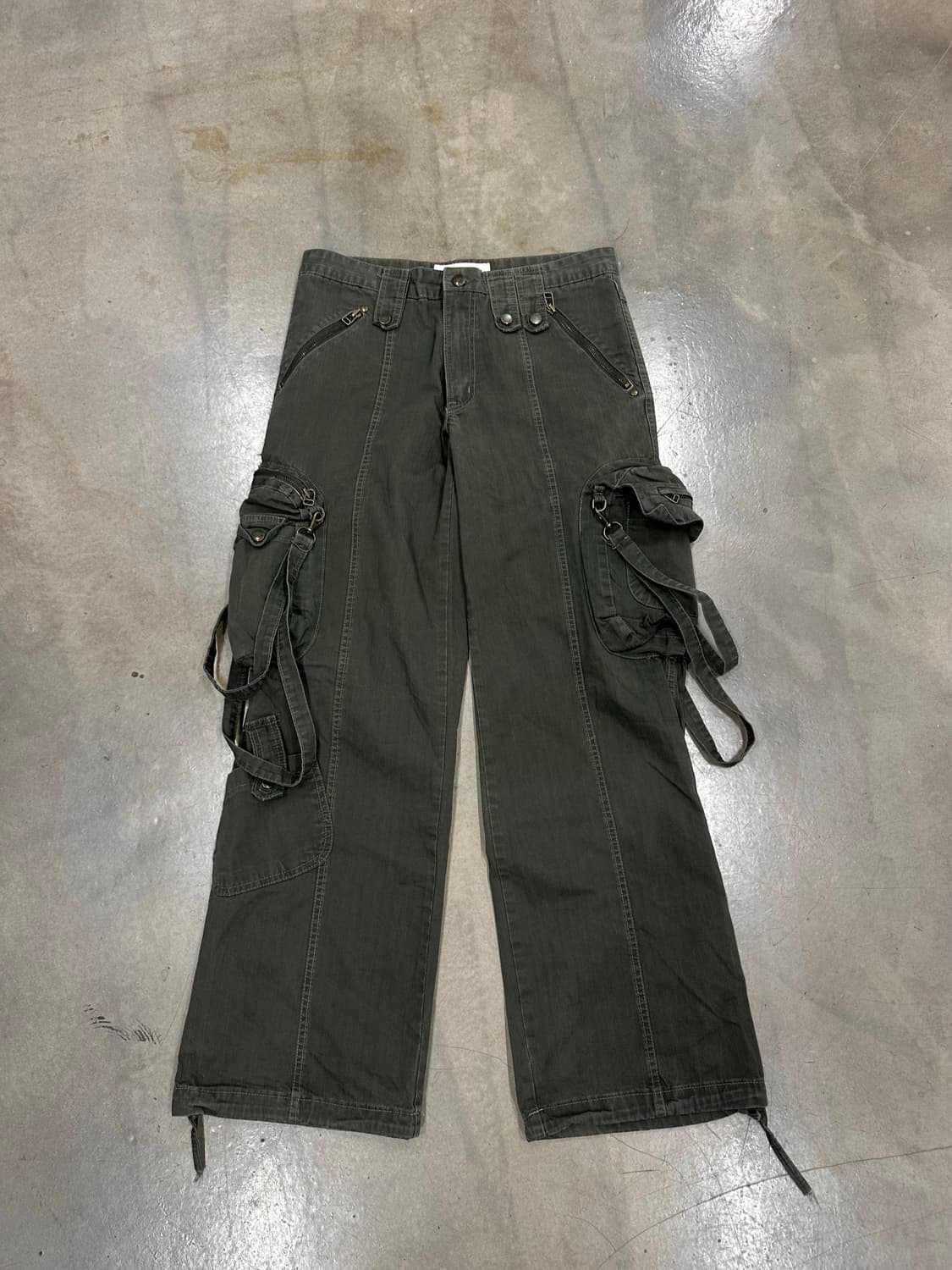 재팬빈티지 볼드포켓 부츠컷 카고 팬츠 카키 상품이미지6