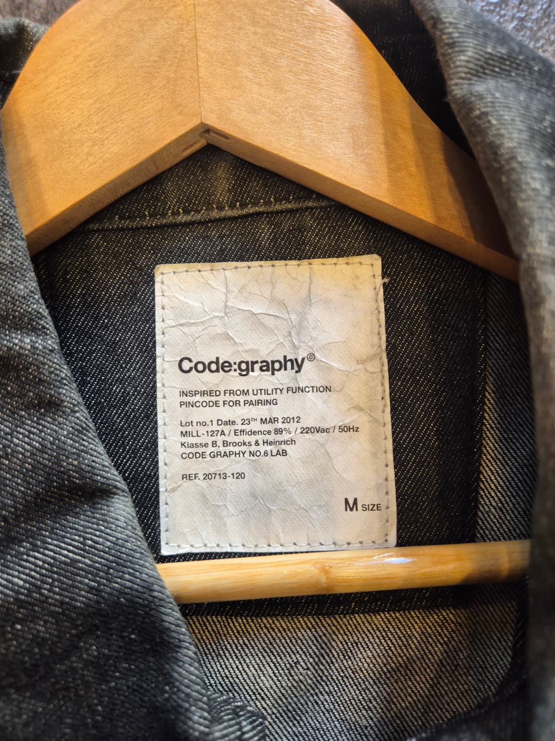 Code:graphy 블랙 데님 자켓 상품이미지4