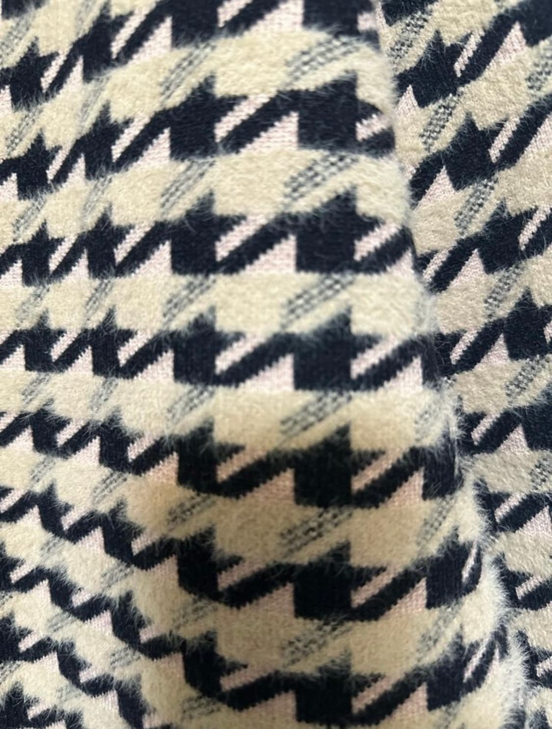 담비소재하운드투스 체크 후드 롱 가디건 상품이미지8