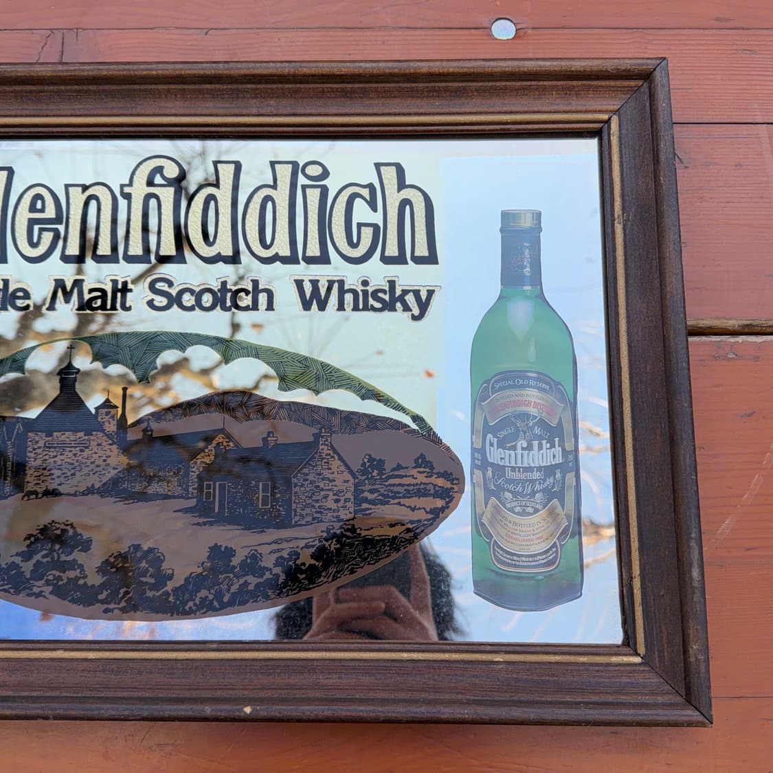 빈티지 소품 1970년 글렌피딕 거울 액자  상품이미지4