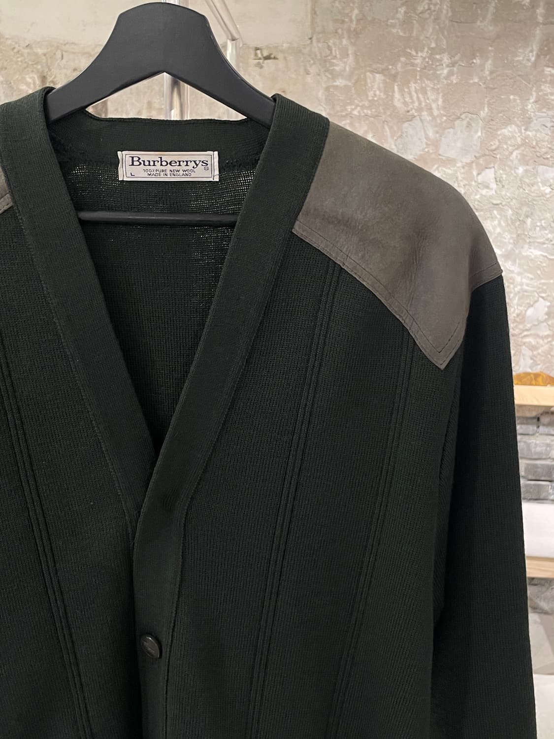 버버리 딥 그린 포켓 인 기마로고 코만도 가디건 상품이미지3