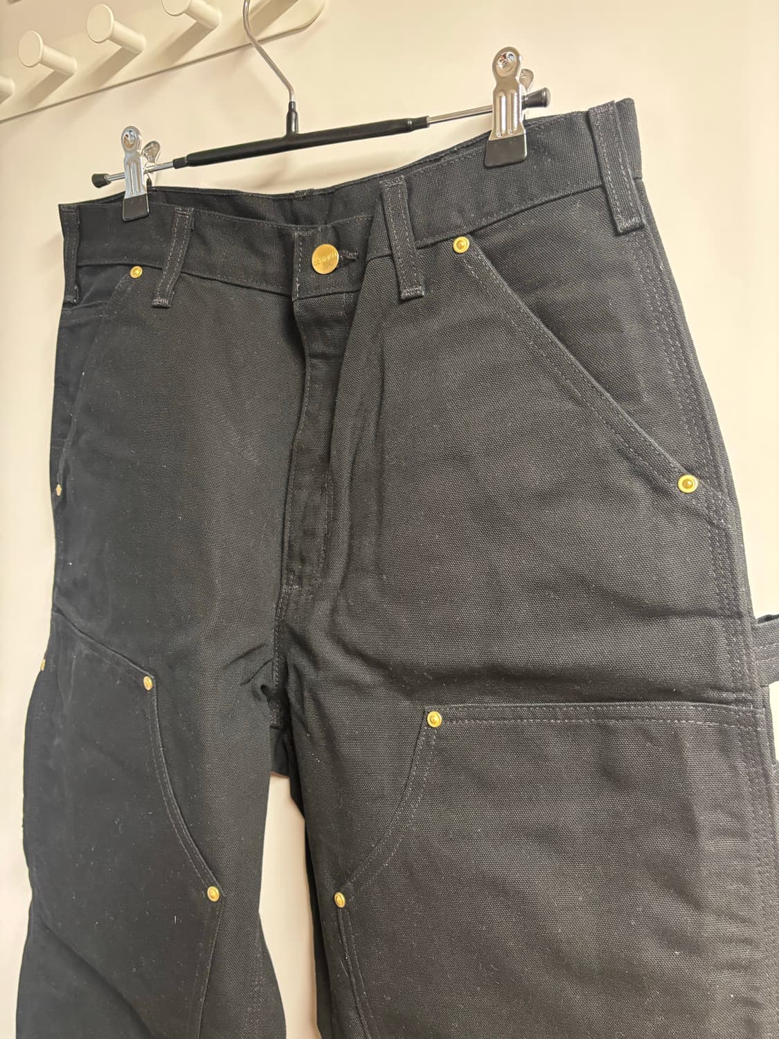 [32X30] 칼하트 캔버스 더블니 워크팬츠 블랙 상품이미지3