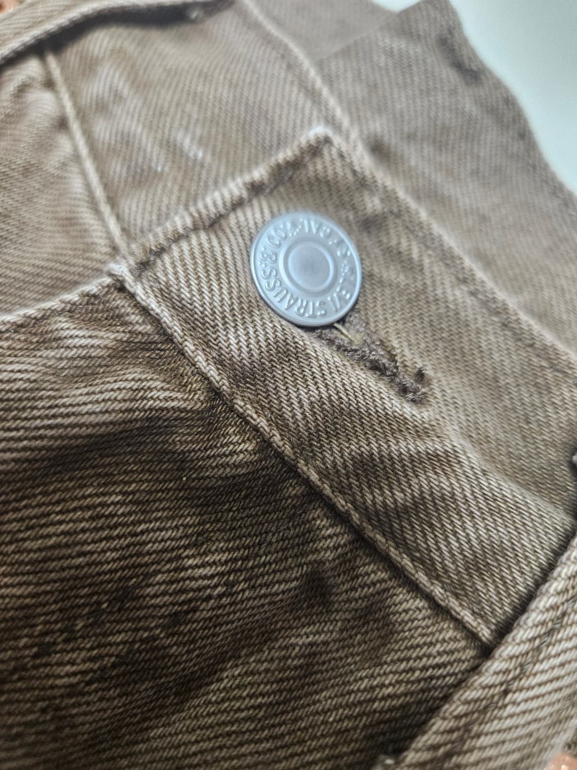 리바이스 568 브라운 데님 32x32 (세미와이드 핏 / 상태최상급) 상품이미지4