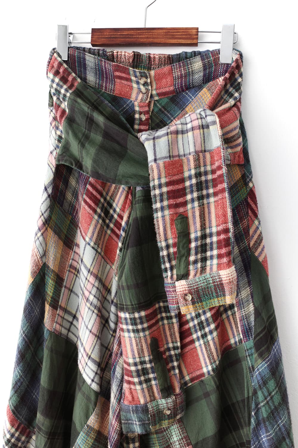 check shirt wrap skirt 상품이미지3