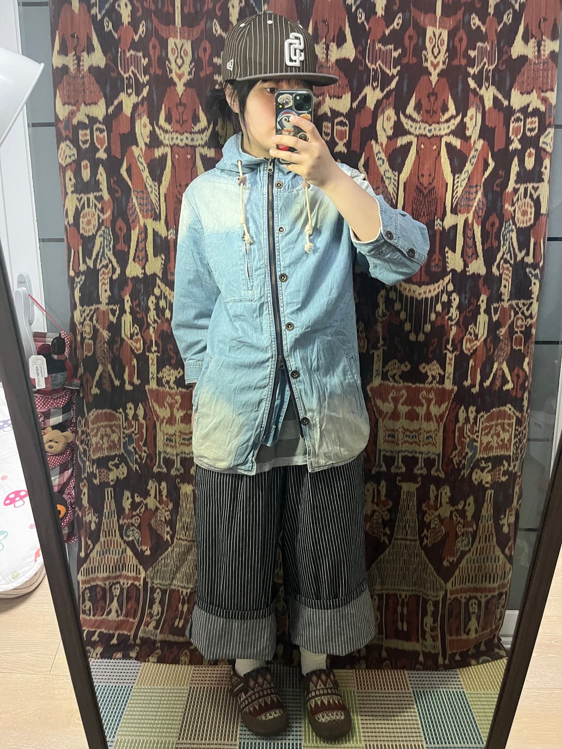 Native lounge 연청 워싱 후드 셔츠 상품이미지3