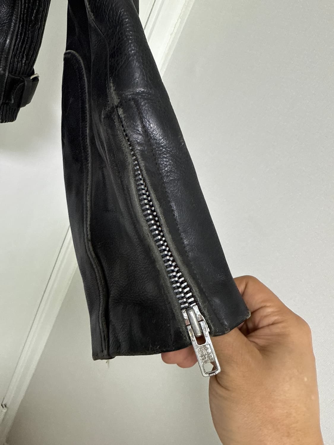 일본빈티지 베트멍필 소가죽 싱글 크롭핏 바이커자켓 상품이미지6