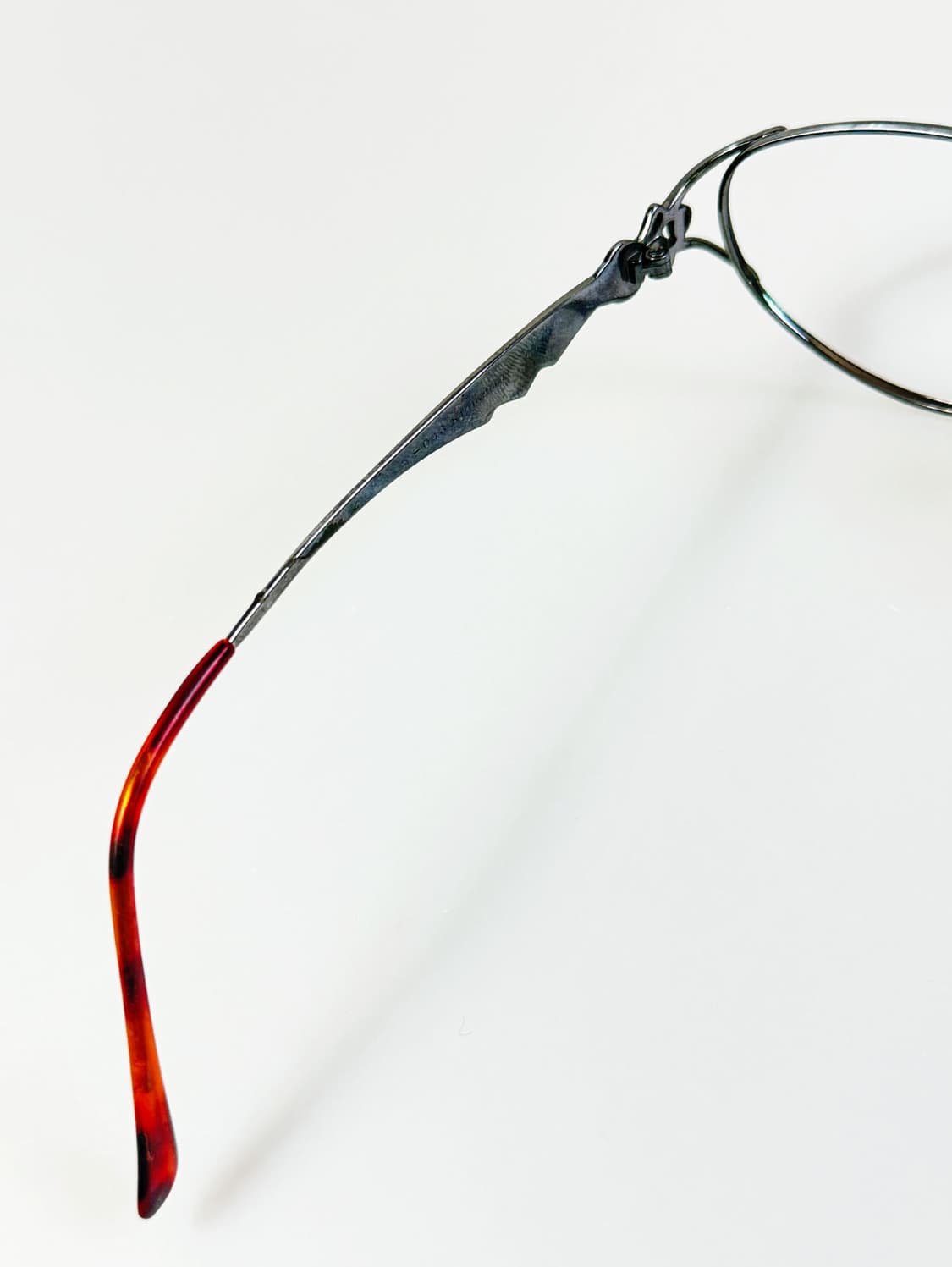 90s AVETO 슬림 오벌 다크 실버 메탈 빈티지 안경 상품이미지7