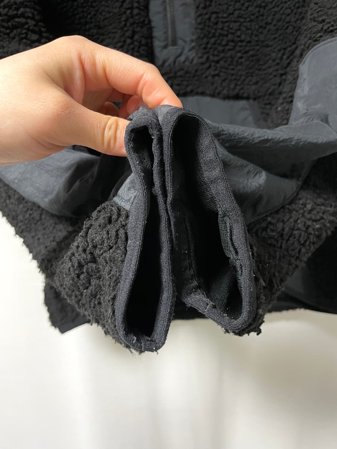 나이키 헤리티지 하프집업 뽀글이 셰르파 아노락 후드 자켓 M _ 블랙 상품이미지7