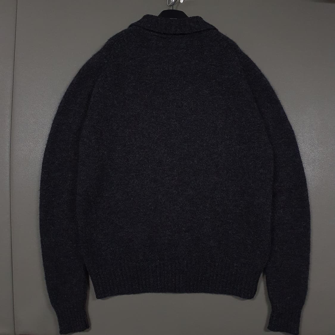 정품 COOGI 쿠지 다크그레이 코튼 카라 니트 집업 스웨터 가디건 XL 상품이미지9