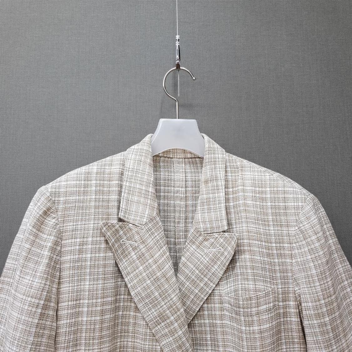 한섬 시스템 2022 마100 체크 하프슬리브 자켓 S사이즈 상품이미지2