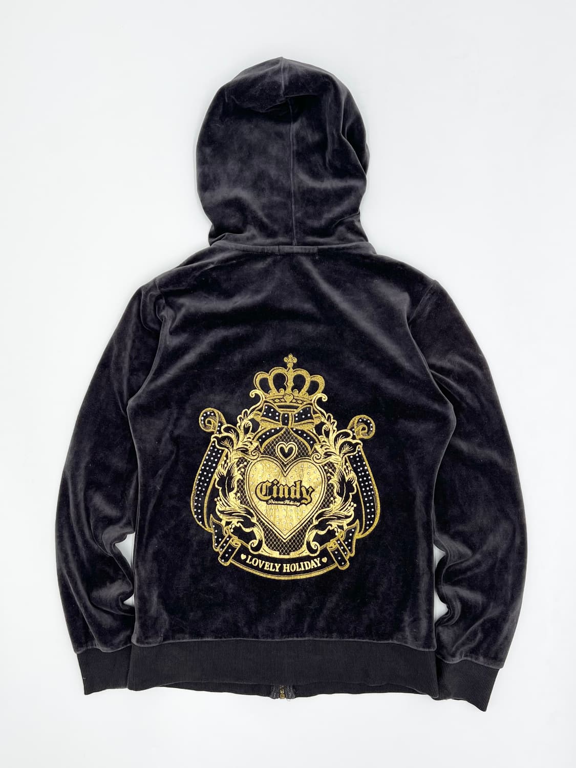 빈티지 벨벳 후드집업 상품이미지1