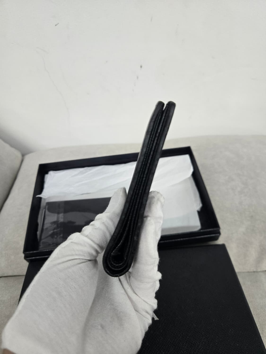 [보증서 정품]프라다 크로커다일 반지갑 상품이미지3