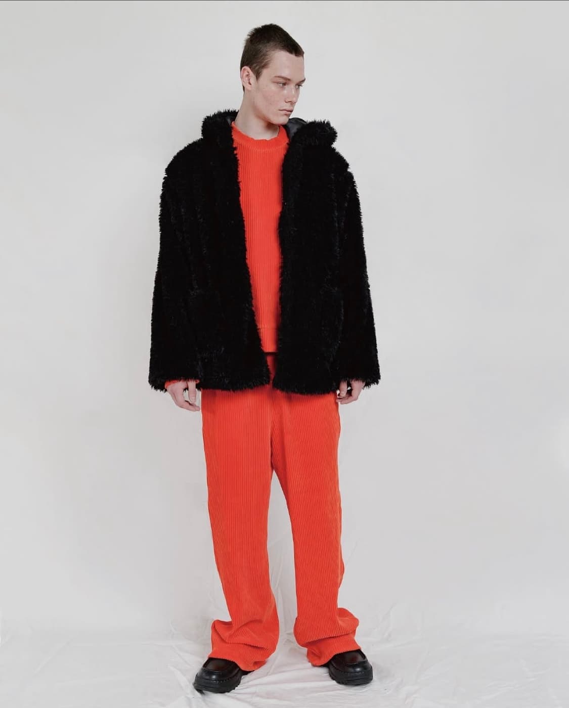 Enzo Blues FAUX FUR HOODED COAT 상품이미지1