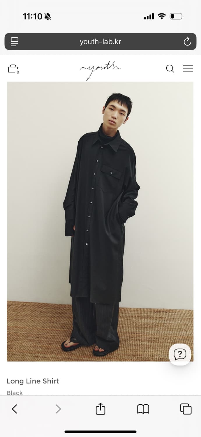 유스 롱 라인 셔츠 판매합니다 상품이미지1