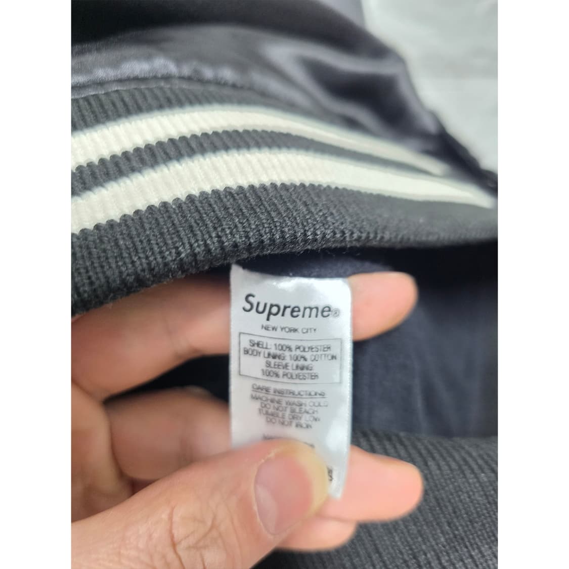 택포// 슈프림 립어랏 레코드 바시티 자켓 블랙 M 상품이미지3