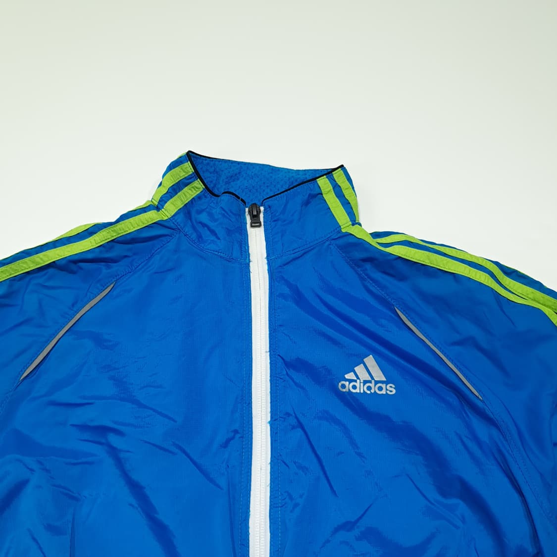 CL992 아디다스 90s 리플렉티브 코랄블루 크롭 바람막이 자켓 상품이미지2