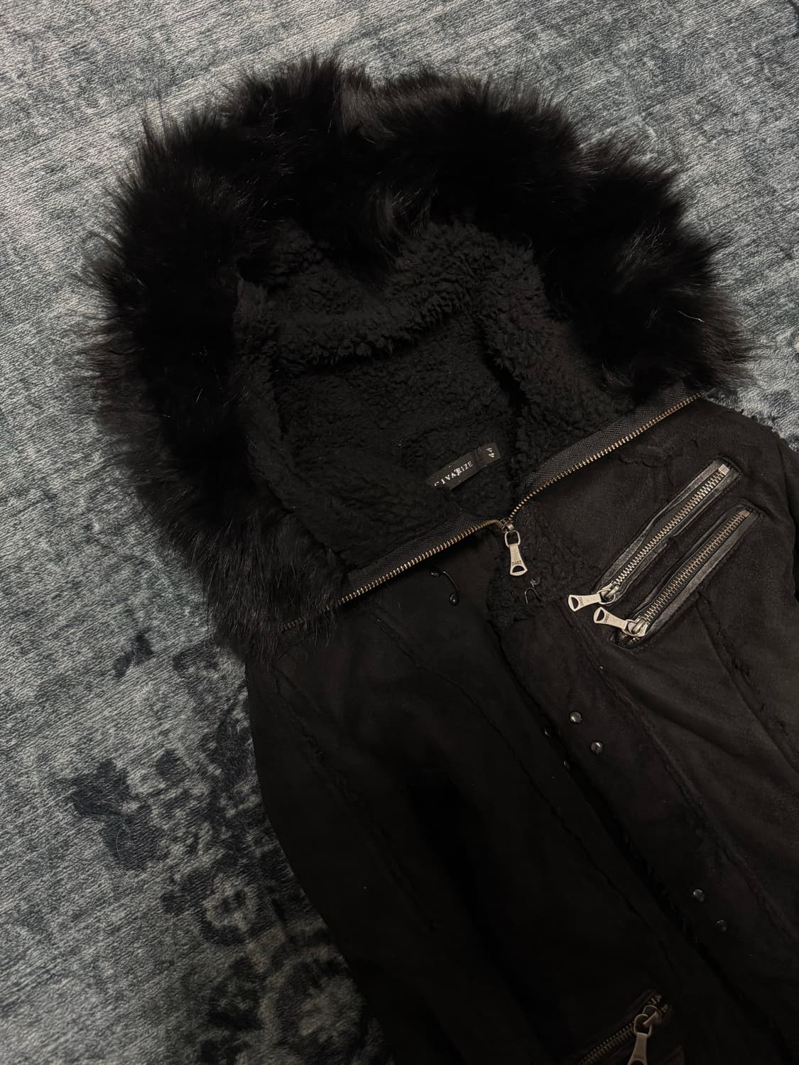 Civarize 00s vkei trimming fur hood jack 상품이미지3