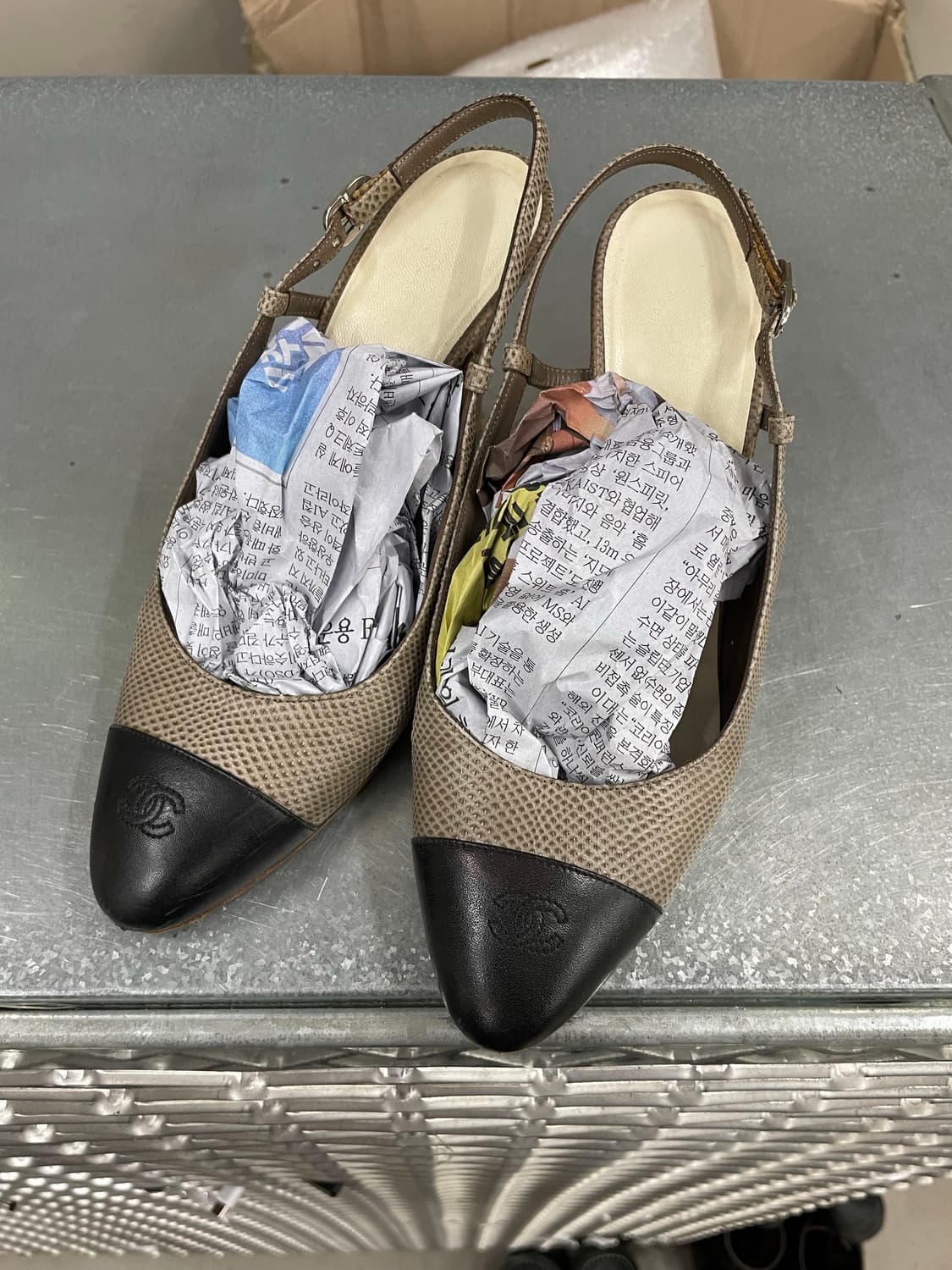 샤넬 레더 펌프스 슬링백 37.5 (gr-4734) 상품이미지2