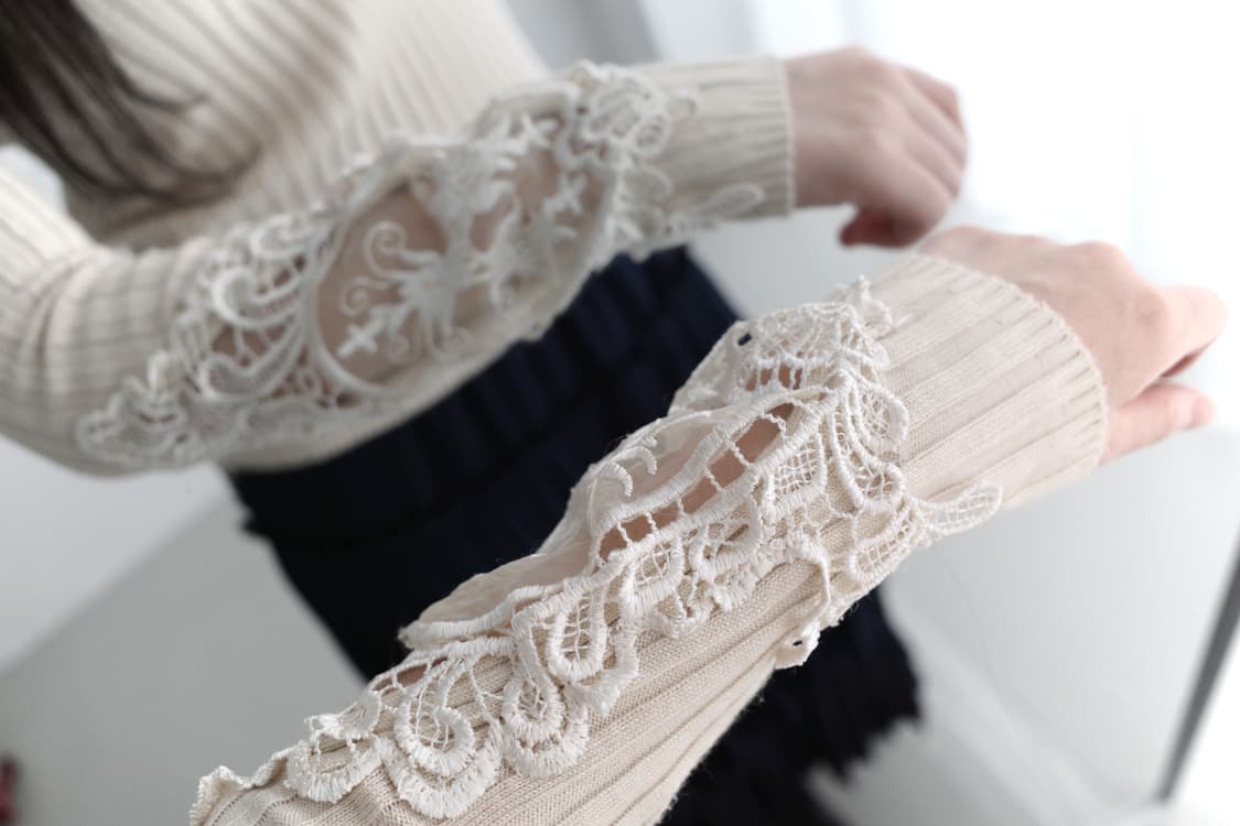 flower see-through knit 상품이미지2