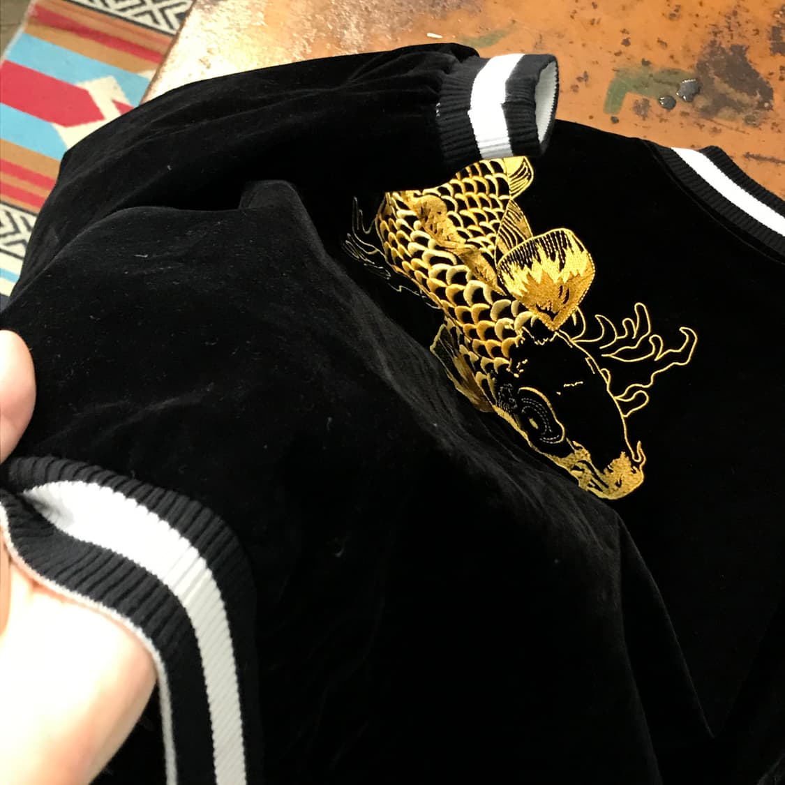 JAPAN VTG 일본 빈티지 리버시블 양면 스카쟌 남성 105 사이즈 상품이미지3