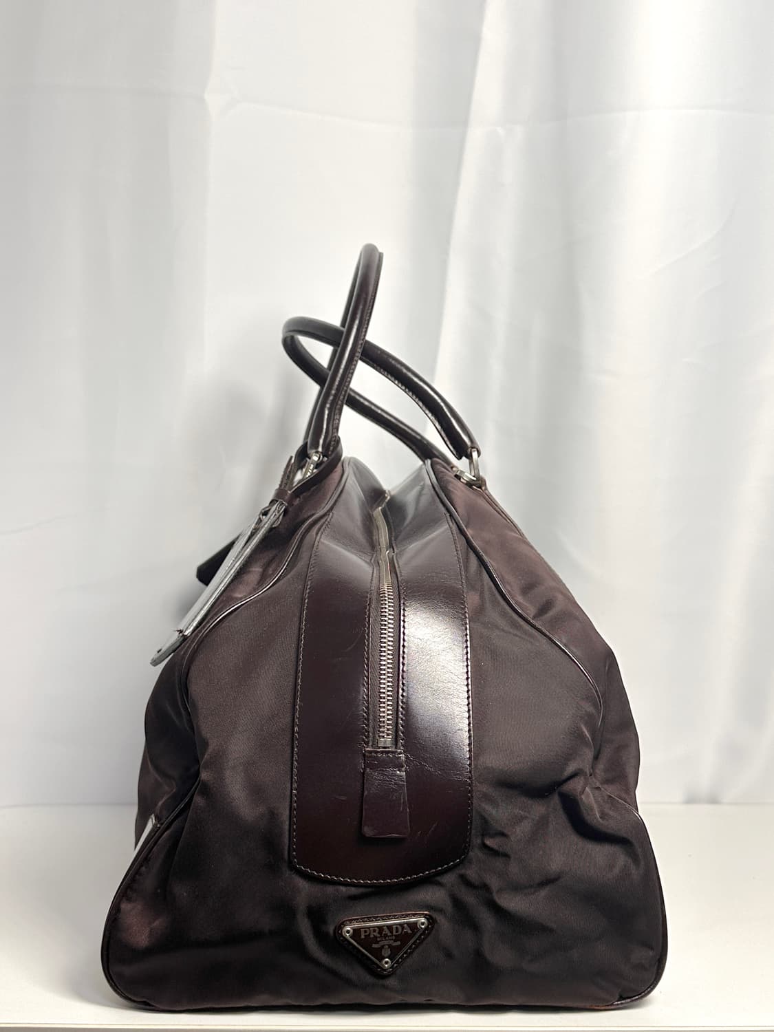 프라다 Prada 나일론 & 레더 보스턴 백 골프백 보스톤백 상품이미지4