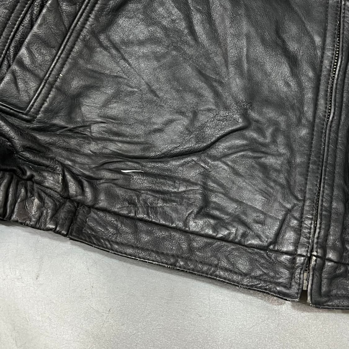  빈티지 레더 봄버 자켓 y15016 상품이미지4