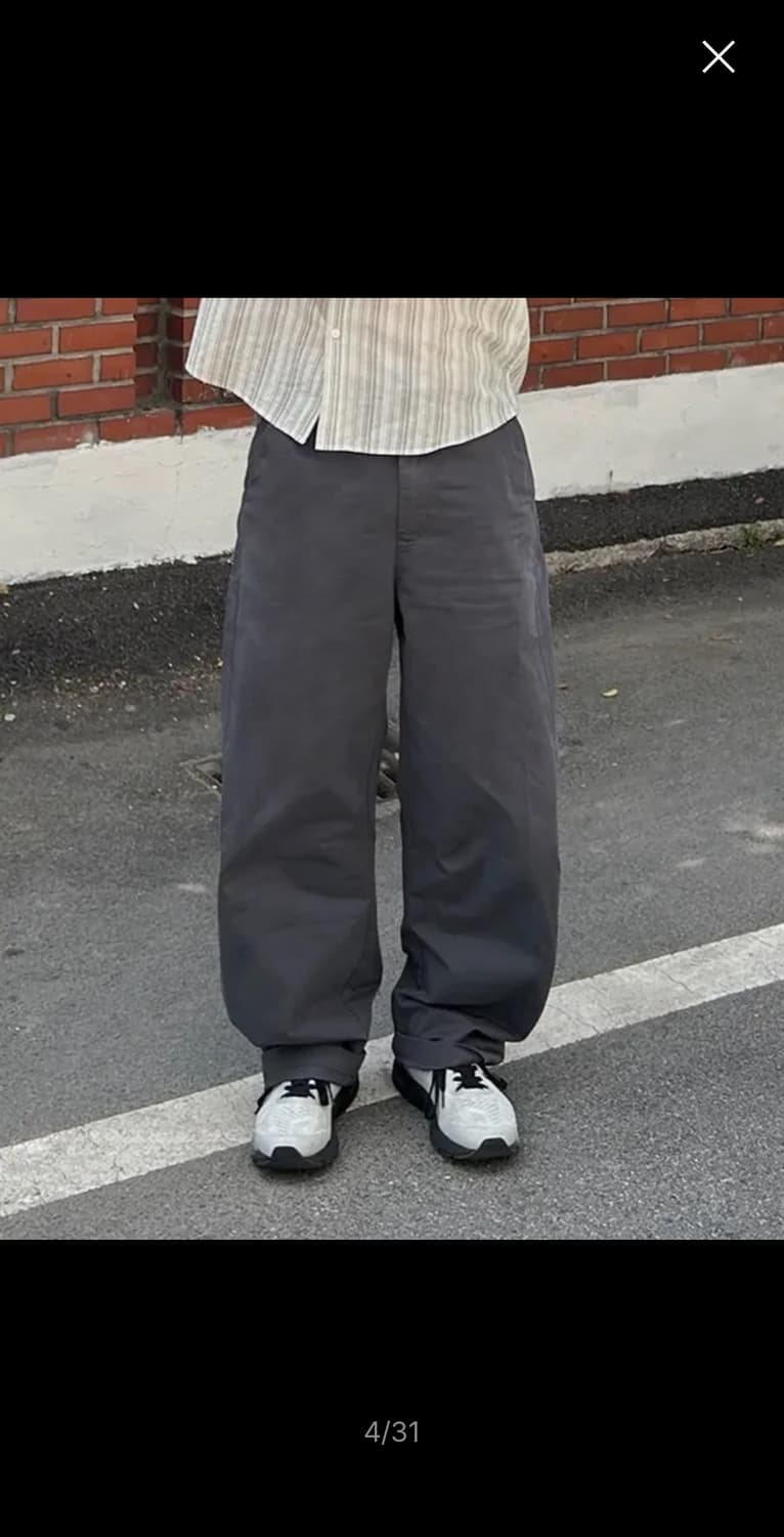 인템포무드 새들 커브드 치노팬츠 상품이미지1