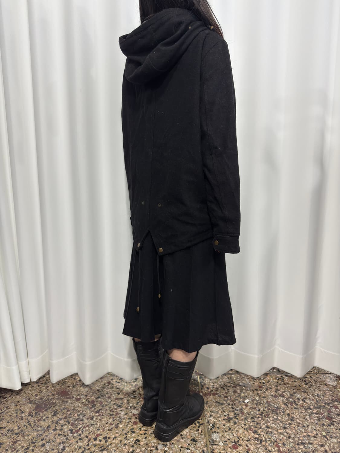 hood pocket wool jacket 상품이미지5