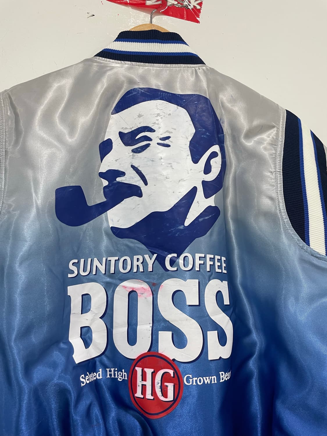 (빈티지)90‘s 산토리보스커피 리버시블 스타디움 자켓 상품이미지8