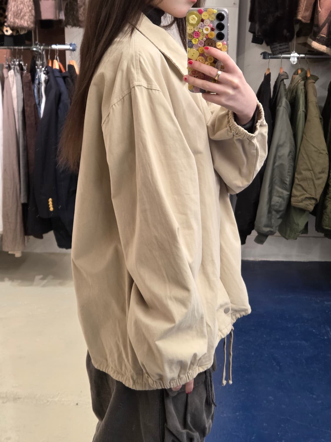 Essentials 에센셜 1977 아이보리 코치자켓 상품이미지4