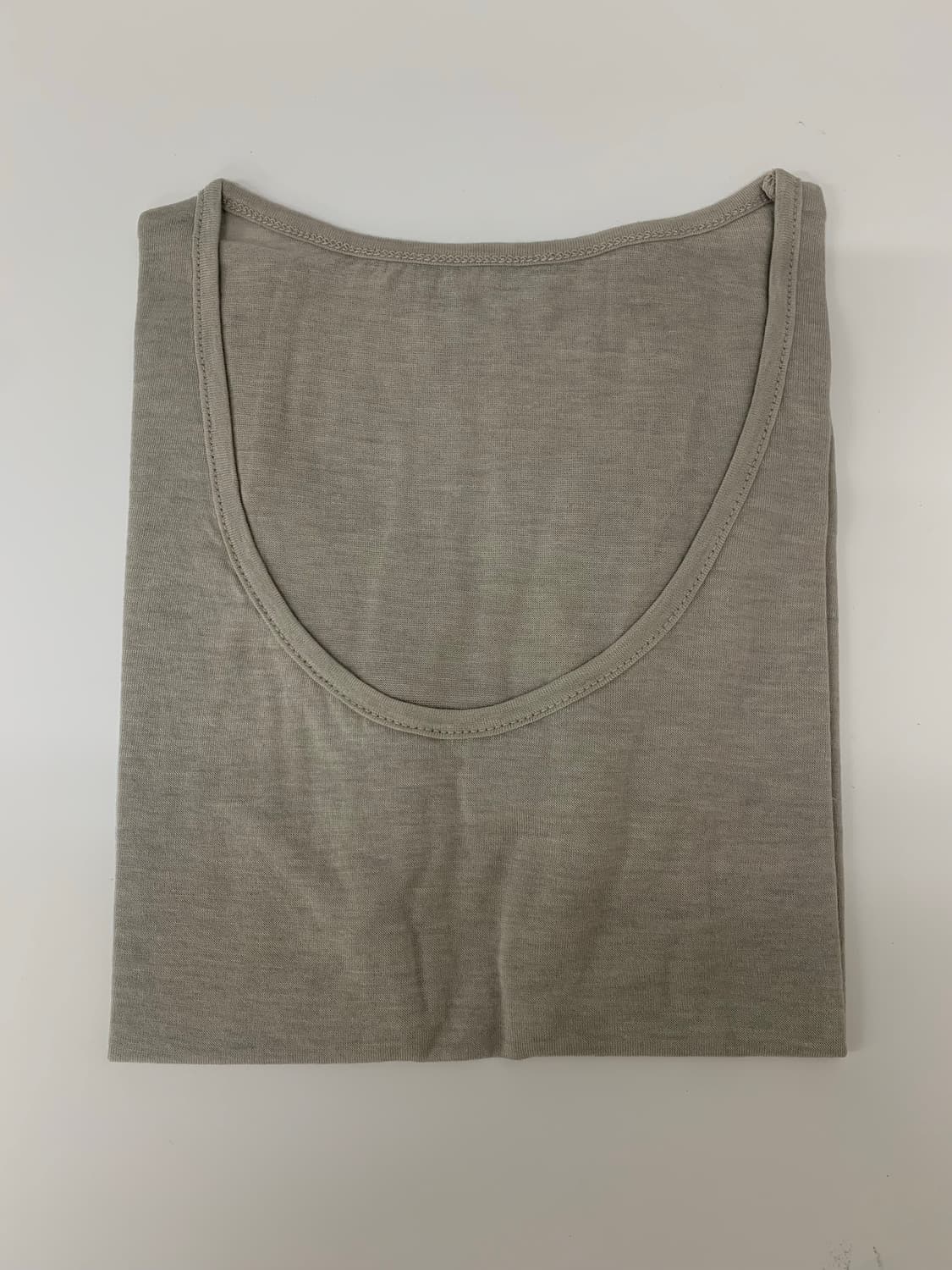 faerie cutting U neck half top beige 상품이미지6