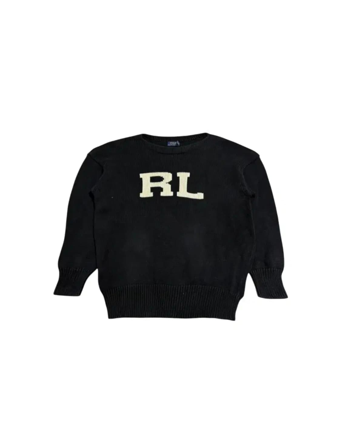 폴로 RL 로고 인타르시아 니트 블랙 상품이미지1