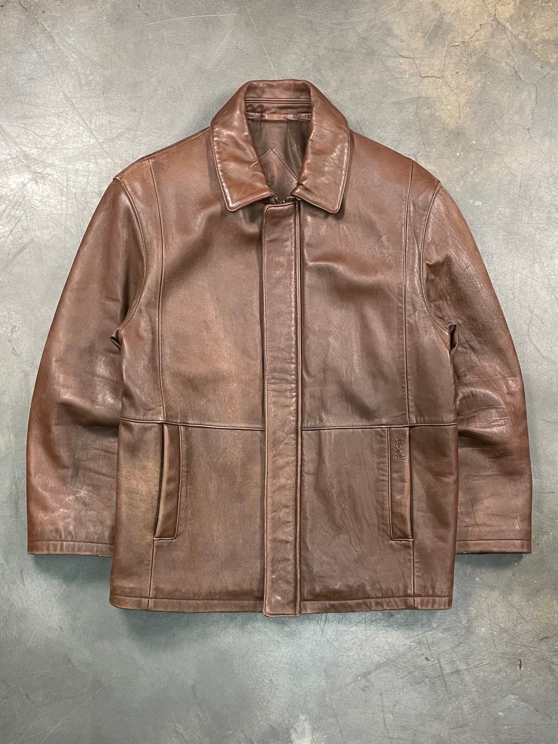 90s YSL 렘스킨 자켓 상품이미지1