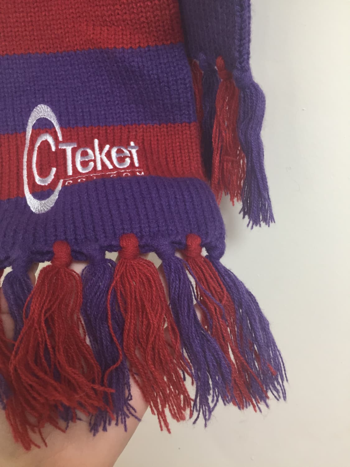 테켓 머플러 목도리 레드&퍼플+네이비 상품이미지4