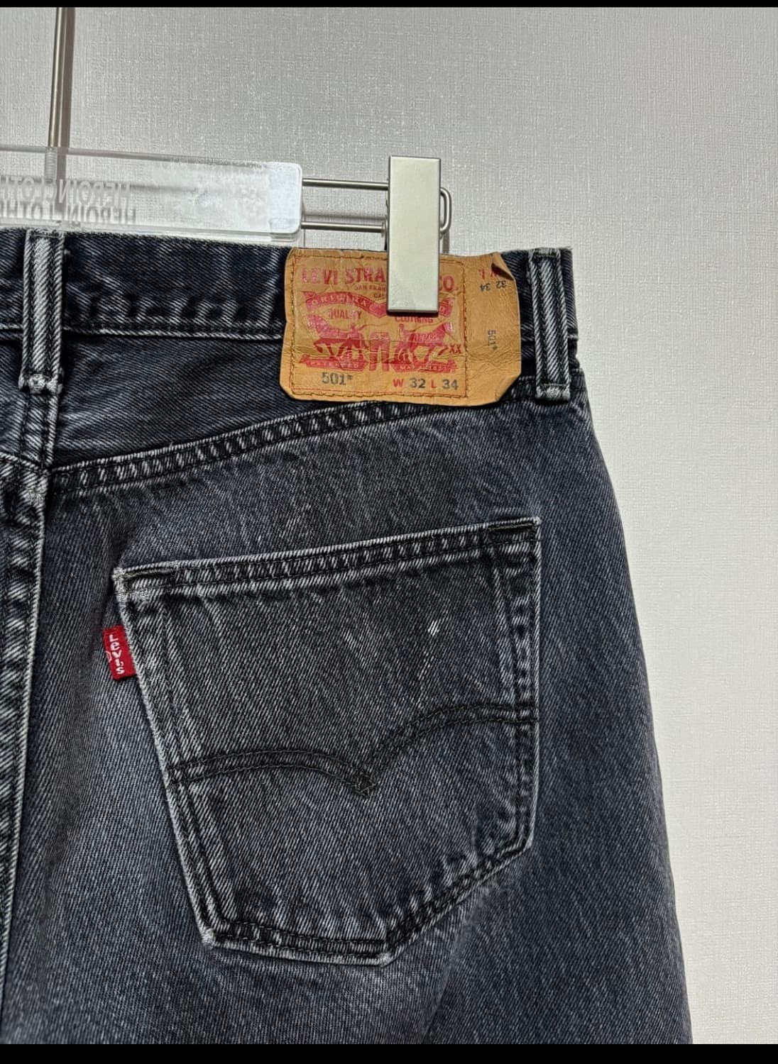 [32x34] Levis 501 Denim Pants Black 상품이미지4