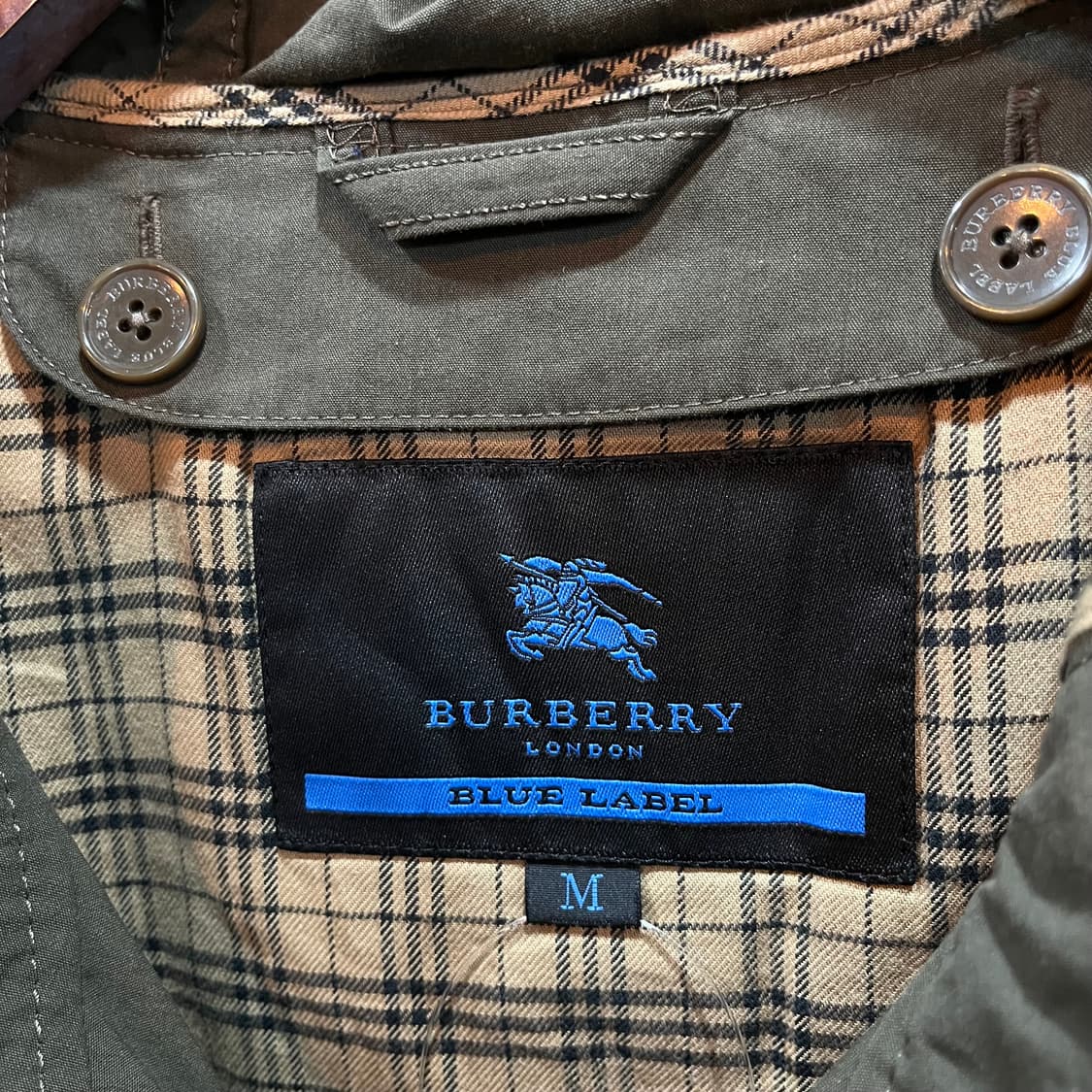 버버리 블루라벨 노바 체크 라이너 모즈 코트 상품이미지7