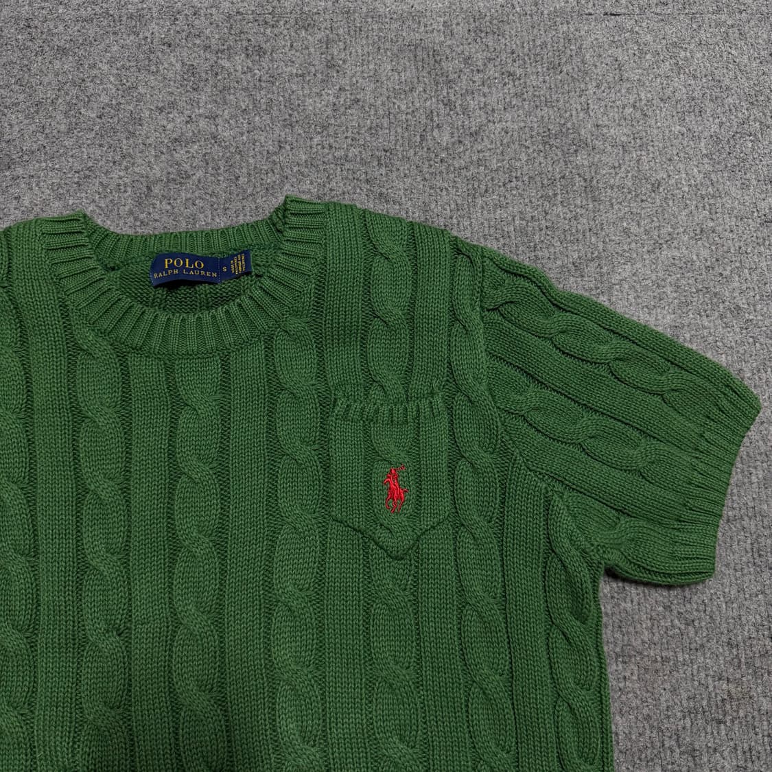 폴로 랄프로렌 그린 니트 반팔 상품이미지1