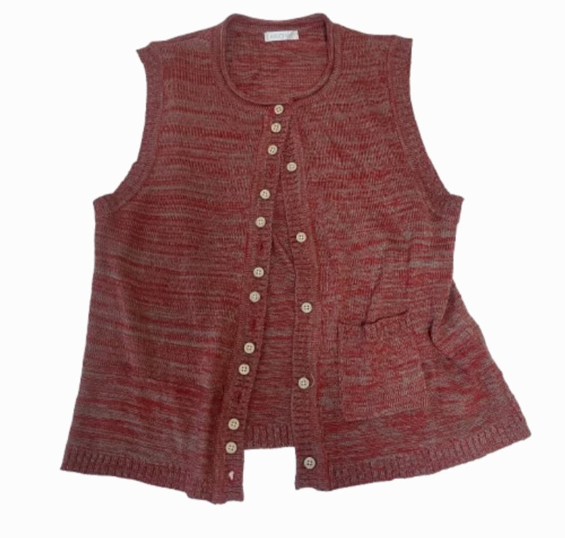 모리걸 하구미 너드 레드 빨강 조끼 베스트 상품이미지1