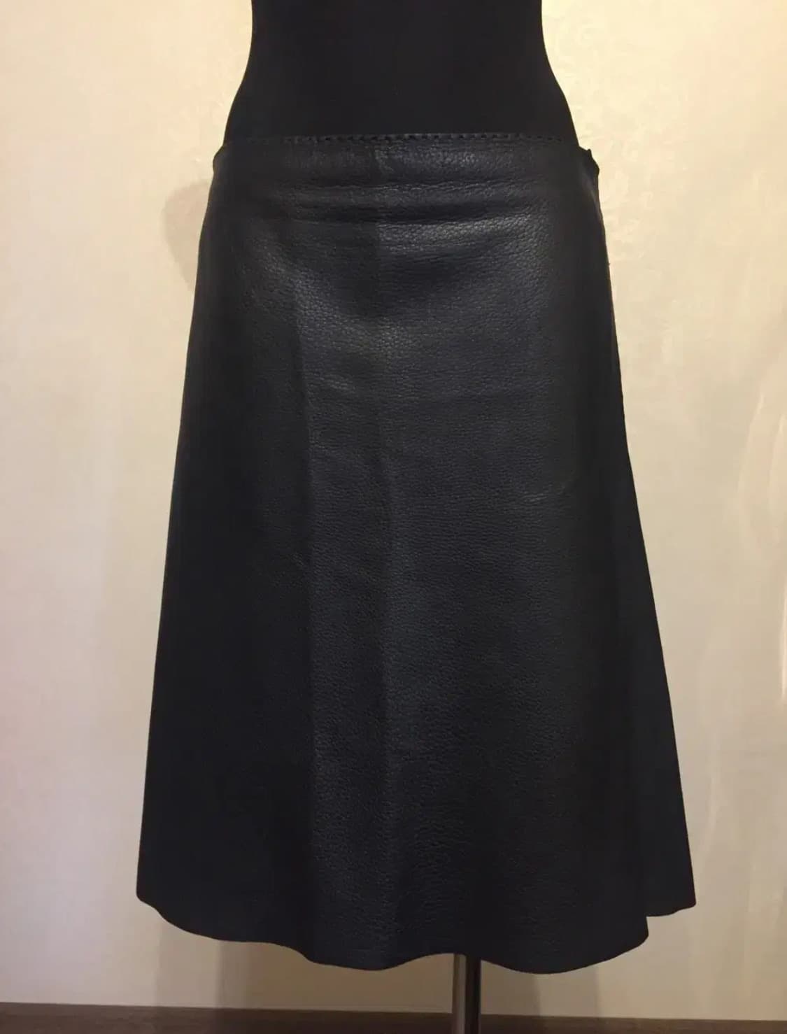 HERMES 에르메스 스커트(레더-디어스킨/실크)36 사이즈 상품이미지1