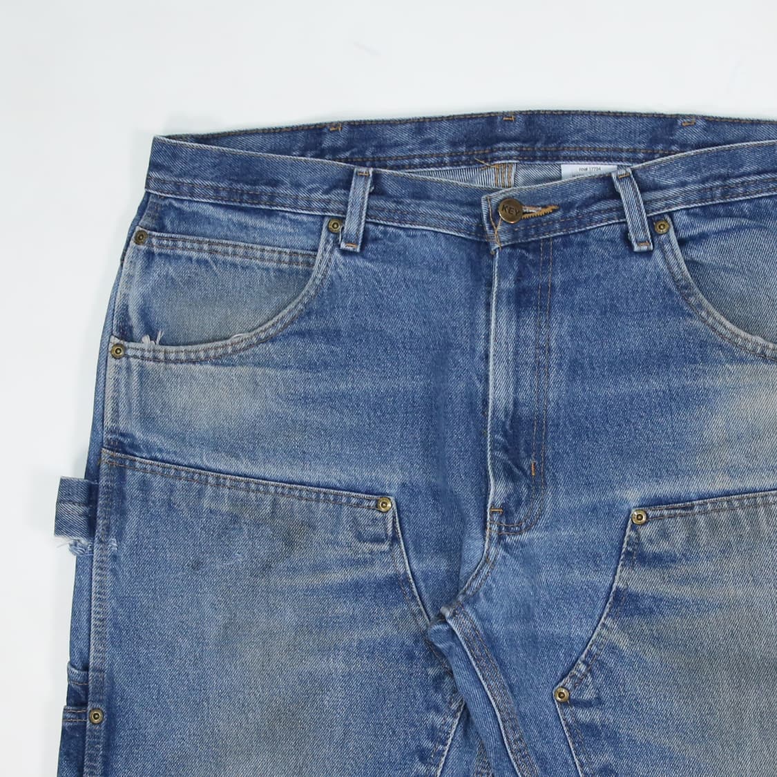 key 더블니 데님 90s 페이딩 리페어드 (34~36) 상품이미지5