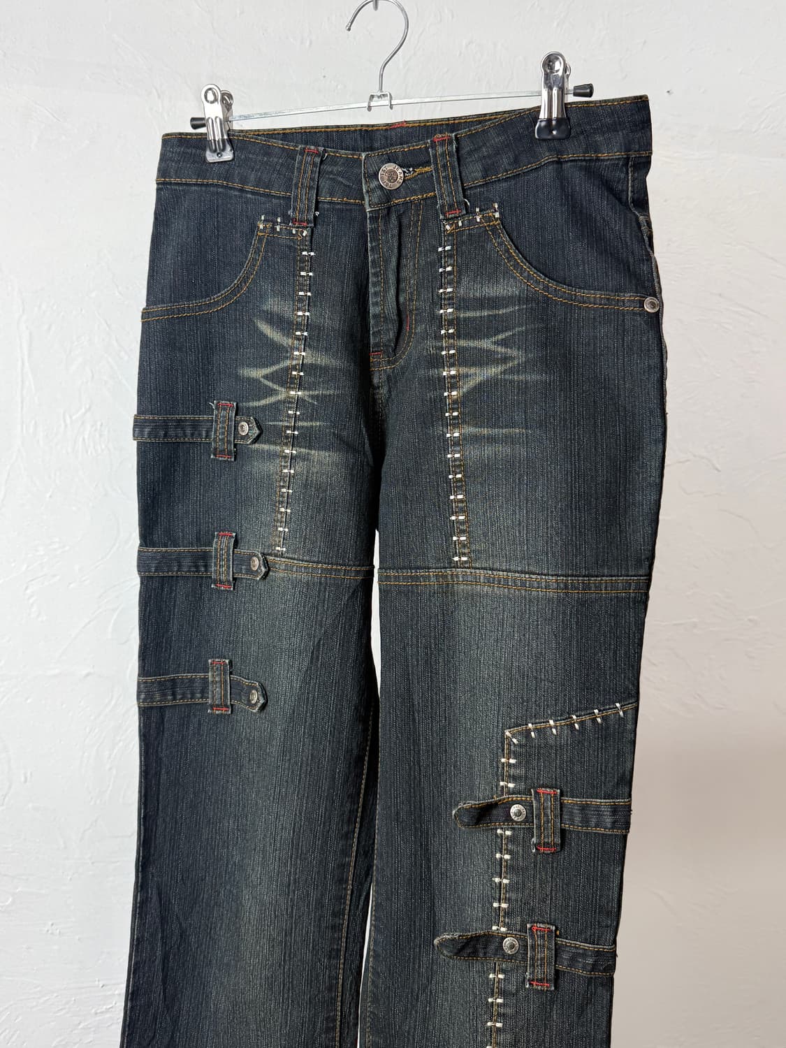 JPN 본디지 스티치 데님 팬츠 상품이미지3