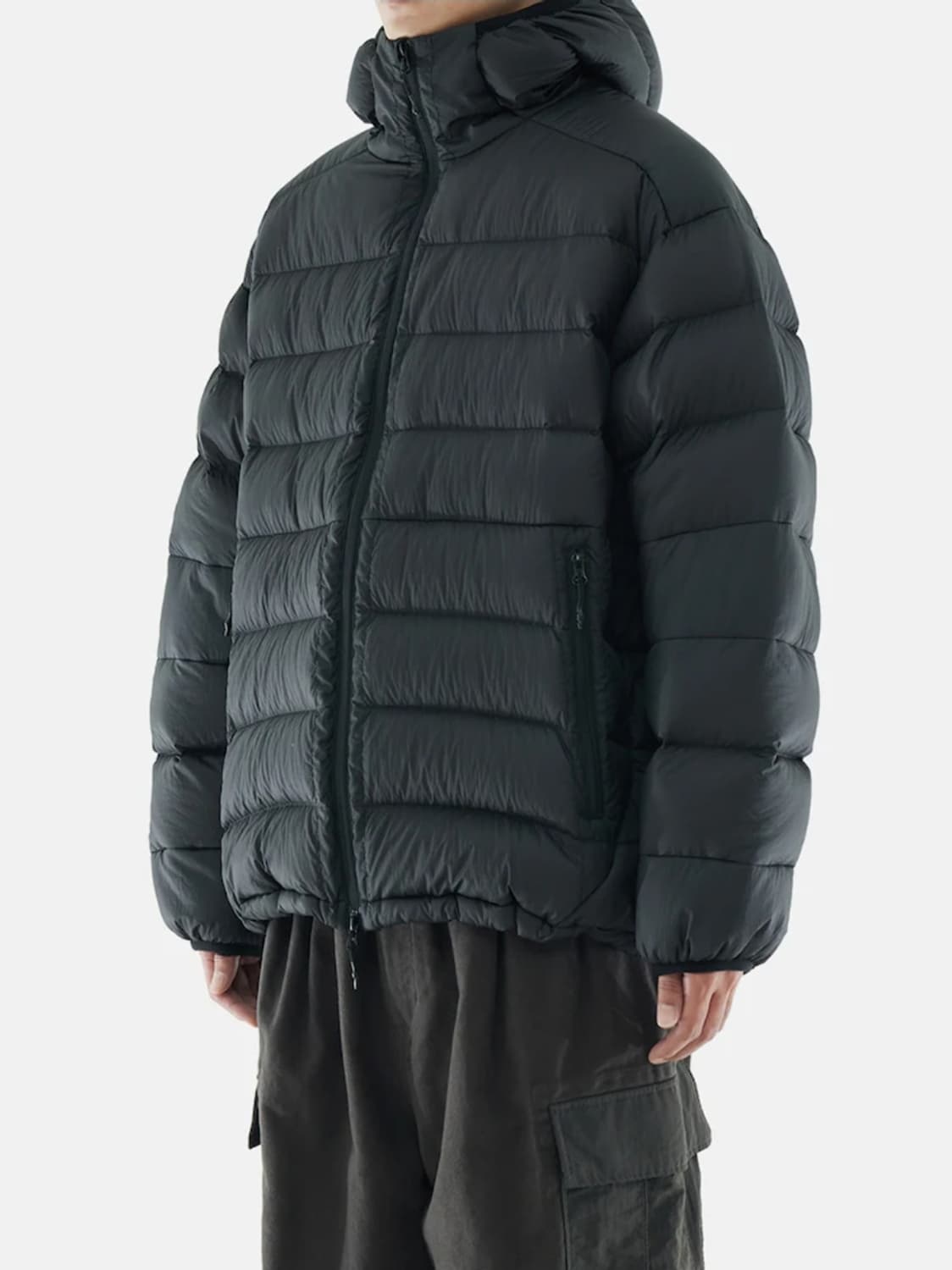 [1] 모이프 헬리움 후디드 다운 자켓 경량패딩 블랙 새상품 상품이미지1