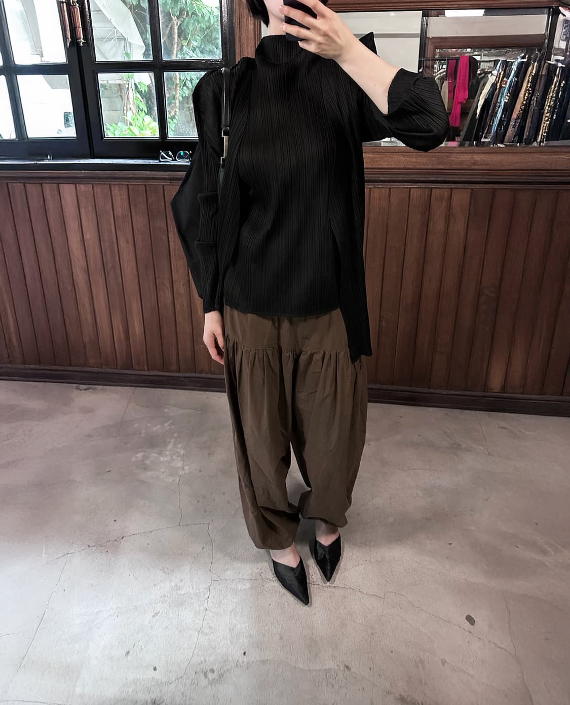 PLEATS PLEASE black cardigan 상품이미지5