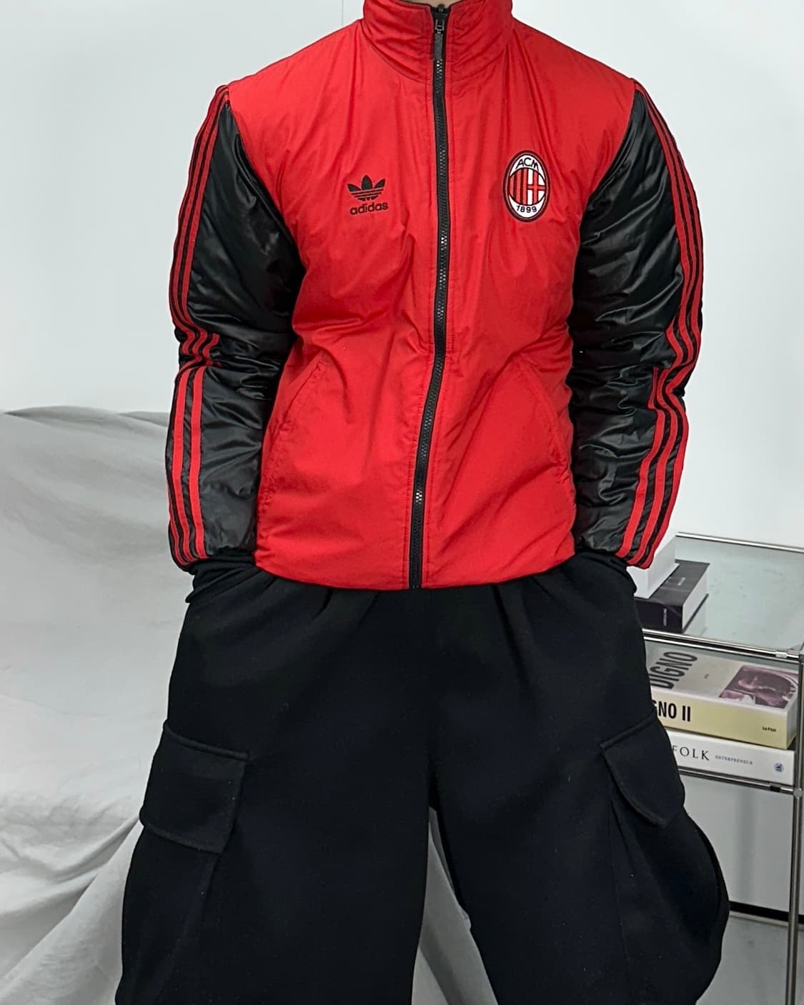 아디다스 00s AC 밀란 리버시블 경량 패딩 L 상품이미지2