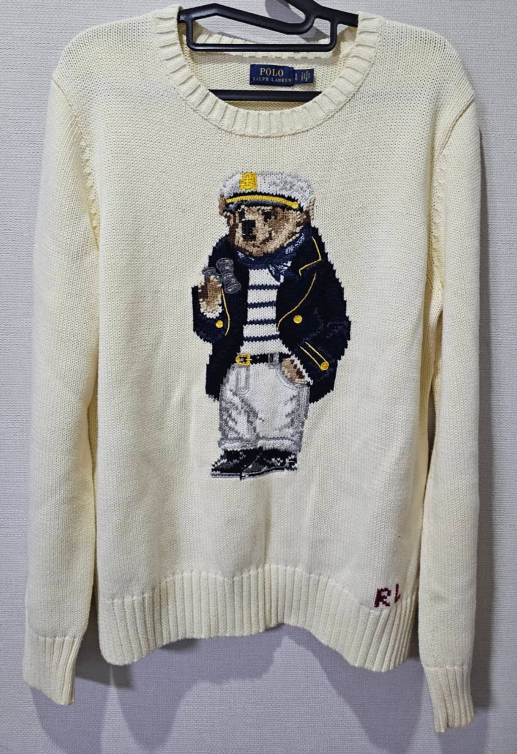 정품 폴로 랄프로렌 화이트 곰돌이 니트 100 / L 상품이미지1