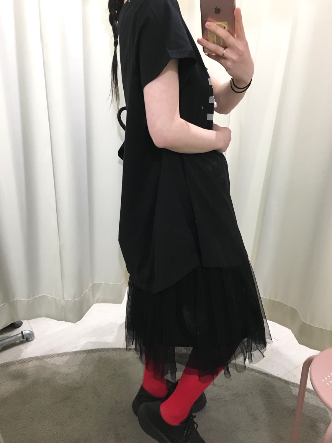 Double-layer lace black tulle skirt 상품이미지7