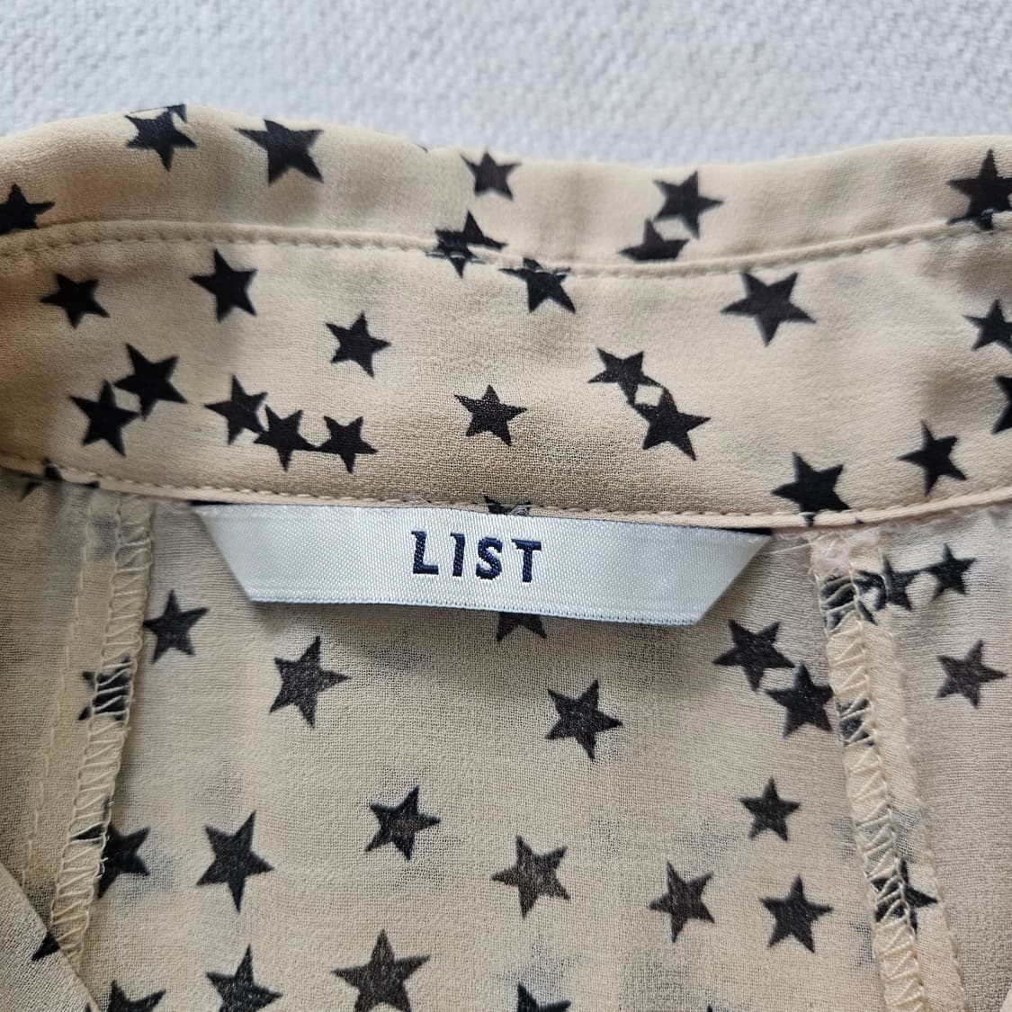 55 LIST 여성 패턴 맨소매 블라우스 0407Y 상품이미지3