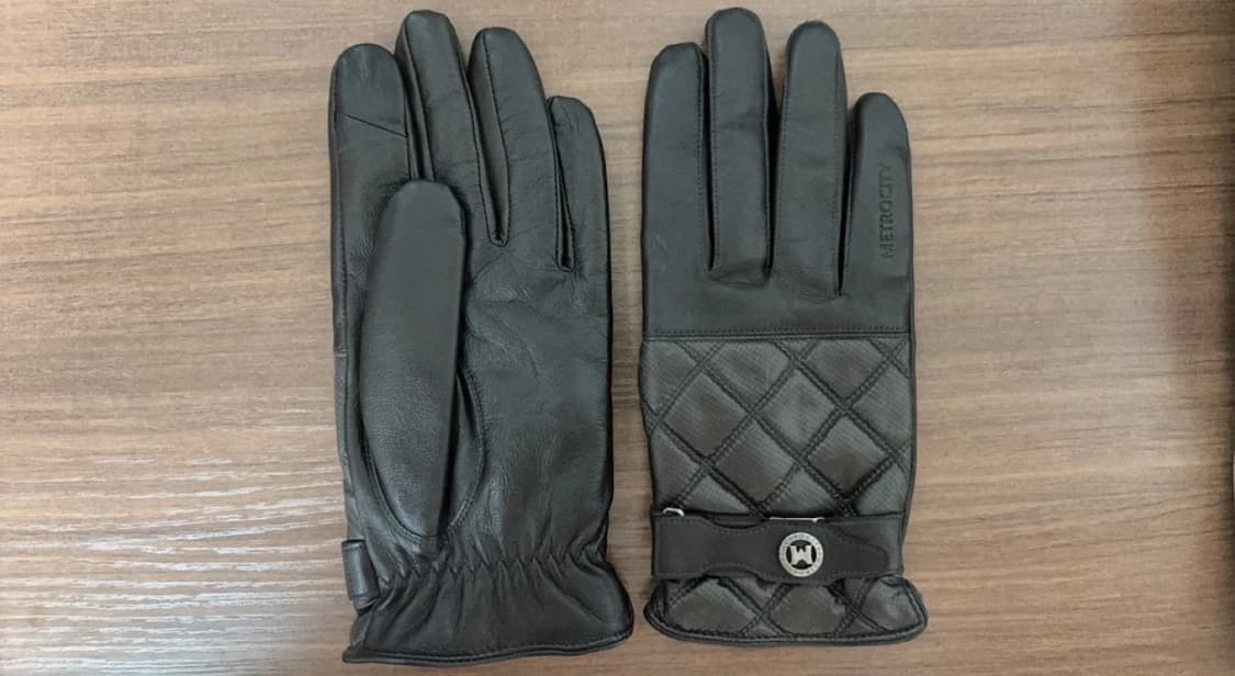 메트로시티 가죽 퀼팅 남성 장갑 브라운 MSM-1319 M 사이즈 상품이미지1